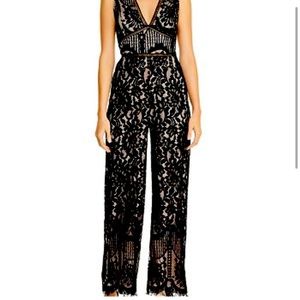 AQUA Lace Jumpsuit Bloomingdale’s Size M